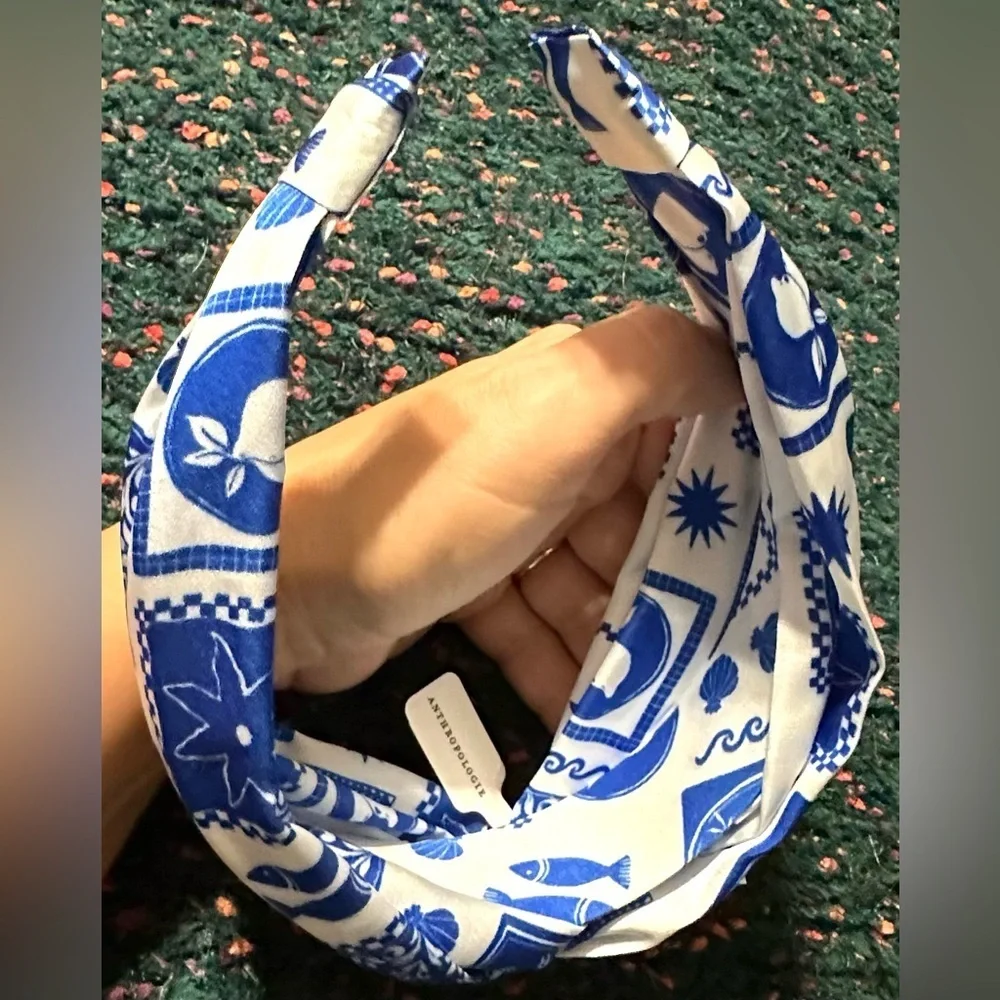 ‼️RARE‼️🎸ANTHROPOLOGIE🎸🔥NWT🔥Icon Knot Headband in Royal Blue